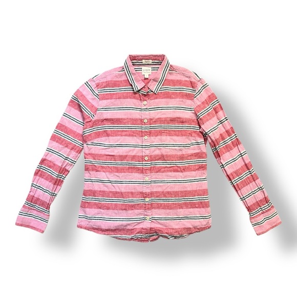 J. Crew | Perfect Fit Linen Blend Button Down (S) 🩷 - Picture 1 of 5